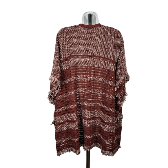 NATURAL REFLECTIONS OPEN FRONT FRINGED CARDIGAN - Picture 2 of 7